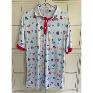 Flyte Golf size XL men’s golf polo shirt with goats rams